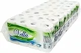 Vella Toilettenpapier, 3-lagig, Weiß, Zellstoff, 64 Rollen, 150 Blatt pro Rolle, 8 Packungen mit je 8 Rollen