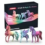 Schleich Collectors | Regenbogeneinhörner Set 42821 | detaillierte Figuren mit metallischen Details & Farbverlauf | Deko für Wohnzimmer & Schlafzimmer | besonderes Geschenk für Erwachsene | 3-teilig