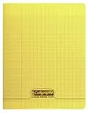 Clairefontaine 18174C - Heft / Schulheft Calligraphe DIN A4+ 24x32 cm, 24 Blatt, französische Lineatur, 90g, Gelb, 1 Stück