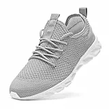 Damyuan Sneaker Herren Laufschuhe Turnschuhe Sportschuhe Schuhe Freizeit Straßenlaufschuhe Leichtgewichts Atmungsaktiv Walkingschuhe Outdoor Fitness Joggingschuhe Sportsschuhe Grau 47 EU