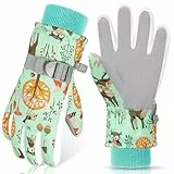 CYCLESPEED Handschuhe Kinder Winddicht Winterhandschuhe Warm Skihandschuhe Wasserdicht Kinder Handschuhe für 4-12 Jahre Mädchen Jungen Fahrradhandschuhe Kinder Outdoor Snowboarding