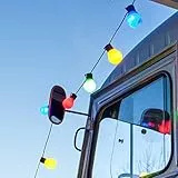 Lights4fun Party-Lichterkette | 30 bunte LED-Glühbirnen | austauschbar | strombetrieben | IP44 geprüft | Länge 12,5 m | Garten, Balkon & Terrasse