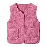 Baby Teddy Weste Mäntel Winter Fleece Jacken Teddy Weste Fleece Jungen Mädchen Kinderweste Gilet Outfits Schneeanzug Armellos Waistc oat Kleinkind Ärmellose Warmen Westes Jacke Babys Vest (4-5 Years)