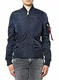 Alpha Industries Damen Ma-1 TT Jacke, Rep.Blue, Large