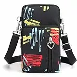 DuoLmi Umhängetasche Damen Klein, Crossbody Tasche für Damen, Nylon Handy Mini-Tasche Kleine Schultertasche Multifunktionale Handytasche, Handytasche zum Umhängen Damen