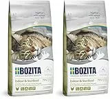 BOZITA Indoor & Sterilised Hühnchen - Trockenfutter für Erwachsene hauptsächlich drinnen lebende Katzen, 2 kg (Packung mit 2)