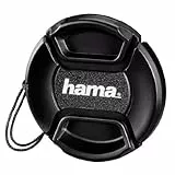 Hama Objektivdeckel für 49 mm Objektiv, Sicherungskordel, Smart Snap, Schwarz