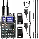 BAOFENG UV-5RM Plus 10W Amateurfunkgerät, Dualband-Funkgerät, UKW-Luftfunkempfänger, große Reichweite, mit weicher Hülle, Programmierkabel, 2500 mAh Akku, USB-C-Anschluss, unterstützt Chirp, 2 Pack
