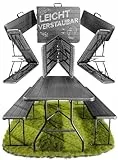 Ondis24 Biertischgarnitur Lisa Campingtisch 2X Bierbank 1x Biertisch Sitzbank klappbar Bierzeltgarnitur 3tlg. einfach transportabel mit Tragetasche (Anthrazit, XL)