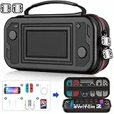 Tasche für Switch 2, Portable Protective Hard Shell Case kompatibel mit Nintendo oled/Swicth 1/Swicth 2 Konsole, Große Volumen Tragetasche mit 10 Kartenfächer PU Wasserdicht für Switch 2 Hülle