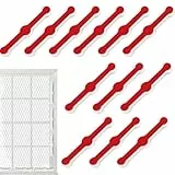 12 Stück Bildschirmfenster Montageschnallen,Fliegengitter Fenster Clips,Selbstklebendes Mückenschutzzubehör,Snap-on Befestigungszubehör für Fliegengitter Fenster,Fusselfrei(Enthält keine Magnete).