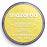 Snazaroo 1118222 Schminkfarbe - Gelb leuchtend, 18ml Topf - hautfreundliche Gesichtschminke auf Wasserbasis, wasservermalbar, parabenfrei, Face & Bodypaint Farbe für Kinder & Erwachsene