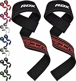 RDX Zughilfen Krafttraining Lifting Straps, 60CM Lang Profi Gym Bodybuilding Kreuzheben Gewichtheben Zubehör, 5MM Gepolstert Handgelenkschutz Griff, Fitness Powerlifting Deadlift Männer Frauen