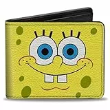 Buckle-Down Unisex - Erwachsene Wallet Sponge Bob Face Close-up Yellows Zweifalten-Geldbörse - Mehrfarbig -