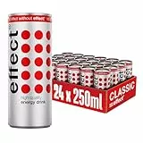 effect Energy Drink CLASSIC – Tray mit 24 x 250 ml Energy Dosen Einweg, Koffeinhaltiges Erfrischungsgetränk mit B-Vitaminen – einzigartiger & erfrischender Geschmack, vegan