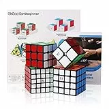 ROXENDA Zauberwürfel Set, Speed Cube Set mit 2x2 3x3 4x4 5x5 Zauberwürfel mit Geschenkbox, Geheimes Tutorial für Speed Cube (Sticker Cube)