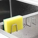 2 Stücke Schwammhalter Spülbecken 304 Edelstahl Schwammhalter Küche Selbstklebend Sponge Holder kitchen sink Wasserdicht Spülschwamm Halterung Spülbecken Spülschwammhalter Küchenschwammhalter