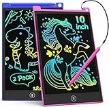TECJOE 2-Pack LCD Schreibtablett, 10-Zoll buntes Doodle Board für Kinder, elektronische Zeichnung Tablet Zeichnung Pads, Geschenke für 3–6-Jährige (Dunkelblau and Magenta)
