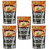 Real Thai Massaman Curry Sauce 250ml – 5er Pack – Authentische Thailändische Currysauce mit Kokosnussmilch – Fertigsauce ohne Zusatzstoffe – Original Thai Curry, Würzsauce für Asiatische Gerichte