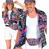W WIDMANN MILANO Party Fashion - 80er Jahre Funky Fashion Hemd, Party Outfit, Shirt, Oberteil, Faschingskostüme