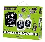 Kleiner Feigling Big Box – Das Original 60 x 20 ml feinster Vodka mit fruchtigem Feigenaroma 20 % vol. – Kultiger Feier-Schnaps für jede Feier – Frech, fruchtiger Shot