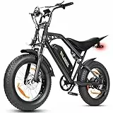 ESKUTE V202 E-Bike für Herren, 20×4 Zoll Fat Tire Offroad Elektrofahrrad mit 48V 20.8Ah Akku, NFC Entsperrung, 80 km Reichweite, Vollfederung MTB für Gelände Schnee Sand