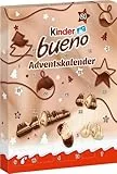 kinder bueno Adventskalender 2025 – Schokolade & Mini-Eier – Tag für Tag Süßigkeiten entdecken – Vollmilch-Schokolade mit feiner Haselnusscreme – Zu Weihnachten & Advent – Weihnachtskalender – 181g