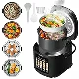 TurboTronic Multikocher 5L Kapazität 20 Programme 860W Elektrischer Schon- und Dampfgarer & Reiskocher Automatische Warmhaltefunktion Multivarka Digitale Kochmaschine