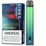 KINEX E-Zigarette Starterset Komplett, IM4 Easy Dampfer Pod System, Nachfüllbar, Aufladbar Vape für den Starters, Ohne Liquid Ohne refill (Grün Blau)