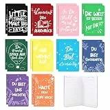 Yoosso 20 Blöcken Klein Notizblock, Abschiedsgeschenk Schüler Kollegen Grundschule für Schulklasse 14×9 cm Notizbuch Pocket mit Inspirierenden Zitaten Liniert Notizheft für Familie Schule Büro
