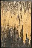 Kare Design Leinwandbild Abstract, Schwarz, Wandbild mit Rahmen, Massivholz Rahmen, Acrylfarbe, handgemalt, Unikat, Abstrakt, Modern, Wohnzimmer, Schlafzimmer, Flur, 120x80 cm (L/B)