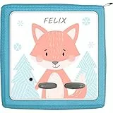 Coverlounge Schutzfolie passend für die Toniebox | Folie Sticker | Fuchs im Wald mit Name personalisiert