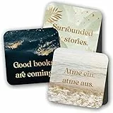 Lebenskompass® Magnetische Lesezeichen 'Breath' - elegante Magnetlesezeichen mit stilvollen Designs und Goldprägung - Lesezeichen magnetisch ideal für Bücher