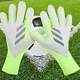 XSQD Breathable Torwarthandschuhe, Junior Goalkeeper Gloves Mit Dickem Latex Anti Rutsch Latex, Fussball Handschuhe, Erhältlich In Den Größen 7/8/9/10 Ideal Für Athleten Und Anfänger(Grün 8 Größe)