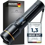 LICHTMEISTER® Taschenlampe (2000 Lumen, 5000 mAh Akku) - Taschenlampe LED aufladbar und extrem Hell