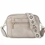 Telena Damen Crossbody Bag mit verstellbarem Farbigem Riemen, Damen Umhängetasche aus PU Leder, Schultertasche für Frauen