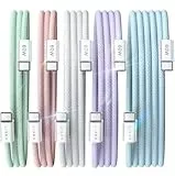 LISEN USB-C-Kabel, USB-C-auf-USB-C-Kabel für iPhone 16E, 15 Pro Max, Ladekabel, 60 W (3,1 A) C auf C Kabel, Schnellladung für Samsung S25/S24/23, Switch 2, iPad, MacBook, 5er-Pack (1/1/2/2/3 m)