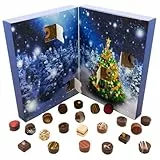 Hallingers Waldweihnacht - Adventskalender Pralinen Geschenk handmade ohne Alkohol aus Edelkakao Schokolade (Box) - Geschenk im Sommer & als perfektes Grillgeschenk | Glückwunsch Chanukka Freundschaft