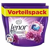 Lenor Waschmittel Pods, 76 Waschladungen, Blütentraum, Colorwaschmittel, Langanhaltende Frische & Geruchsentfernung Bei Kaltwäsche