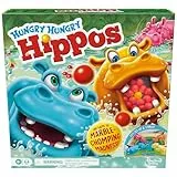 Hasbro Gaming Hungriges Nilpferd-Spiel für Vorschüler, sofortiger Marmor-Relaunch, einfache Einrichtung und Lagerung, ab 4 Jahren, 2 bis 4 Spieler, Kinderspiele