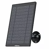 COOAU Solarpanel für solarbetriebene Sicherheitskamera,Akku Überwachungskamera Aussen WLAN IP Kamera Outdoor oder Türklingel, Wetterfest, 360° Einstellbare Halterung,3M Type-C-Kable