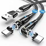 VAFOTON USB C Magnet Ladekabel 100W (2Pack, 1.8m/1m), 9Pins Schnellladung Magnetisches Ladekabel, USB C/A auf Typ C Magnetisches Datenkabel, 5A Kabel Magnetisch für Galaxy S23/Tablet/Laptop/MaBook
