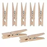 ULTNICE 4.8CM Holzklammern Wäscheklammern Mini Dekorativer Klammer Holz Handwerks Clip 100 Stück