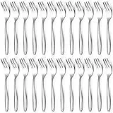 kuchengabeln 24 Stück, Gymdin Edelstahl Gabel Set,5.31'(13,5CM) Edelstahl Gabeln, Elegantes & Modernes Dessertgabeln Set, Polierte Gabel für Haushalt/Küche/Restaurant, Spülmaschinenfest