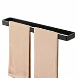 SAYAYO Handtuchhalter Schwarz 50cm Handtuchstange mit Bohren Wandmontage Aluminium Badetuchhalter für Badezimmer und Küche