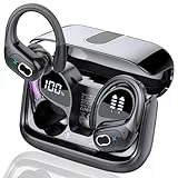 AI Kopfhörer Übersetzer, 3-in-1Bluetooth 5.4 Echtzeit Sprachübersetzer Kopfhörer 164 Sprachen mit App, 75Std Übersetzer Ohrhörer mit Ohrhaken und ENC Mic, 6 Übersetzungsmodi für Business, Schwarz