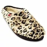 Andrés Machado - Hausschuhe für Herren für Winter – Unisex Slipper/Pantoffeln - AM001 für drinnen und draußen – Schlappen aus Filz mit Rutschfester Gummisohle – Leopard, EU 43