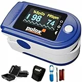 Pulox PO-200 Pulsoximeter Set Blau Messung von SpO2, Puls & PI am Finger