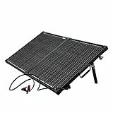 Technaxx Faltbarer 100W Solarkoffer TX-215 - Monokristallines tragbares Solarpanel mit Laderegler inkl. LCD-Anzeige - Ideal für Garten, Camping, etc, lädt z.B. eine Auto- oder eine Wohnmobil-Batterie