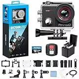 AKASO Action Cam 4K30FPS mit 128GB microSDXC Speicherkarte 20MP WiFi 40M Unterwasserkamera Wasserdicht Ultra HD Touchscreen Einstellbar Weitwinkel EIS Actioncam